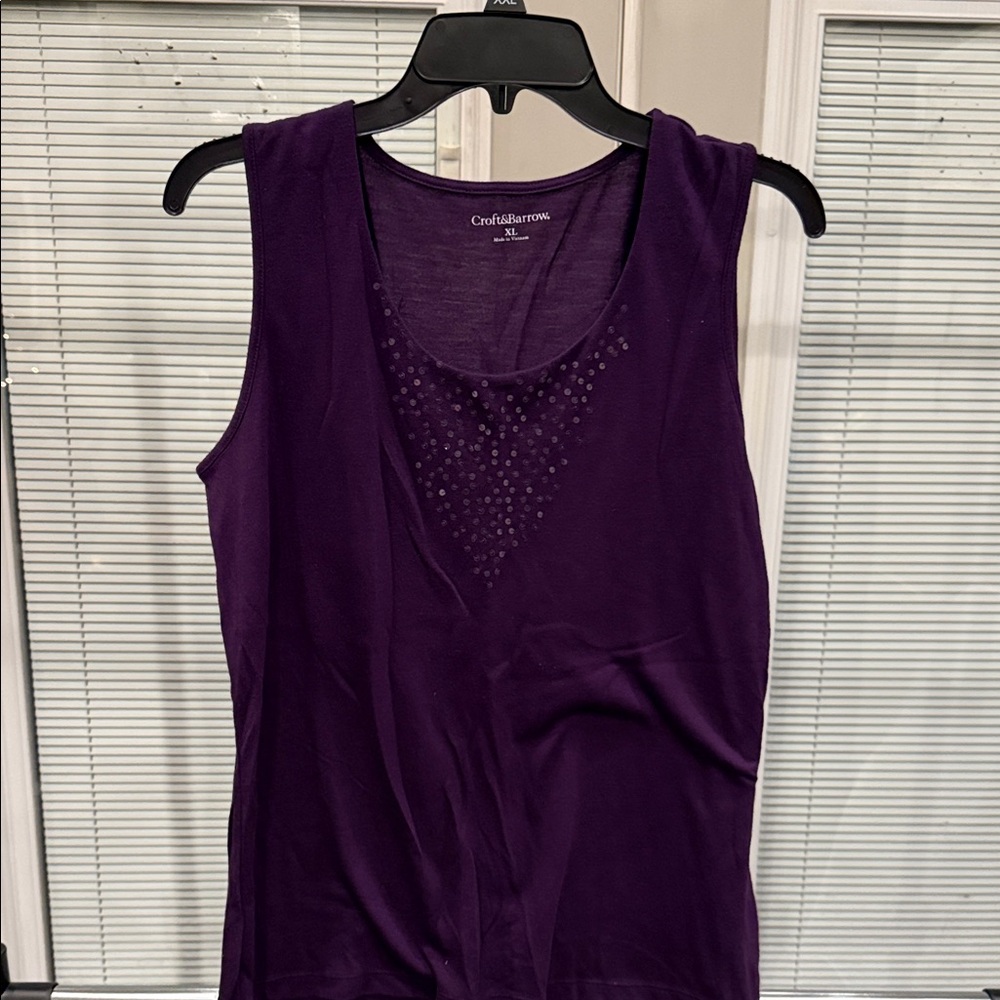Croft & Barrow Women's Deep Purple Tank Top